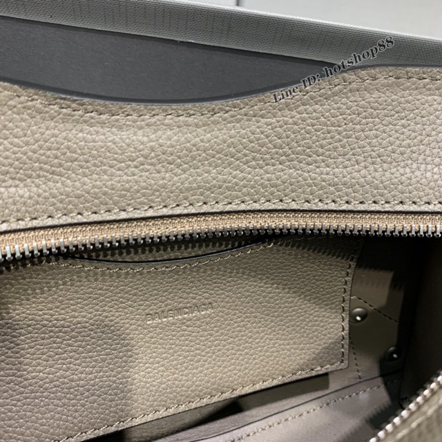 Balenciaga專櫃爆款荔枝紋妝墨灰色手袋手提包 638512 巴黎世家小號Neo Classic機車包 fyj1442